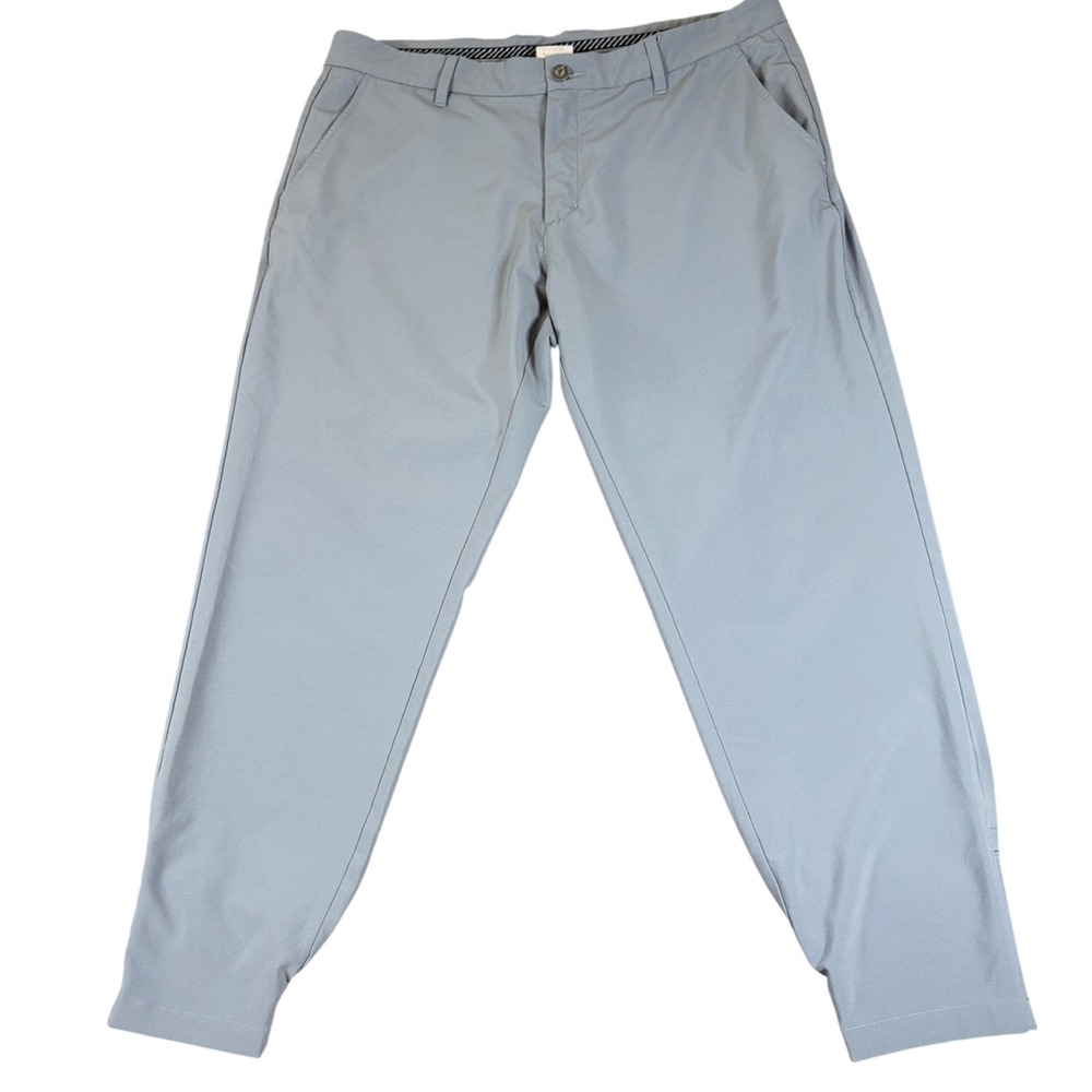 PRIMO Men's Gray Polyester Spandex Golf Chino Jogger Pants Size 36 Short - Picture 2 of 8